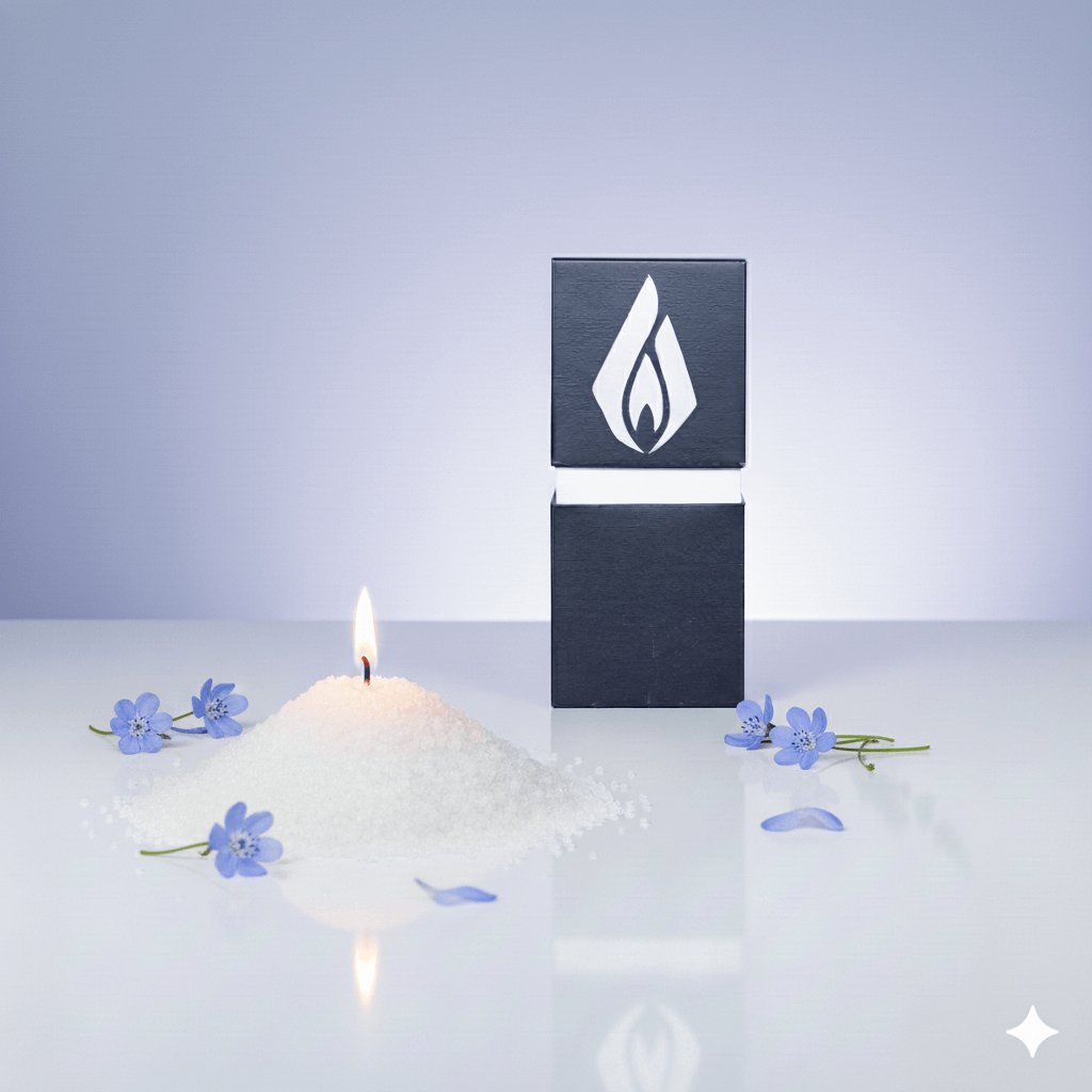 Vela Perlada - Aroma Flor Azul